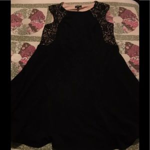 Dressbarn Collection pink/black lace flare dress